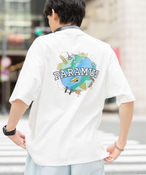 Rocky Monroe(ロッキーモンロー)の「オーバーサイズ 別注 カレッジロゴアースプリント半袖Tシャツ アメリカコットン(Tシャツ/カットソー・メンズ・ホワイト/ブラック/パープル/ブルー/グリーン・M/L/XL)」の16枚目の写真