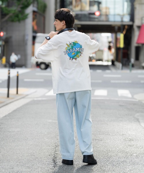 Rocky Monroe(ロッキーモンロー)の「オーバーサイズ 別注 カレッジロゴアースプリント半袖Tシャツ アメリカコットン(Tシャツ/カットソー・メンズ・ホワイト/ブラック/パープル/ブルー/グリーン・M/L/XL)」の14枚目の写真