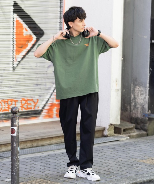 Rocky Monroe(ロッキーモンロー)の「オーバーサイズ 別注 カレッジロゴアースプリント半袖Tシャツ アメリカコットン(Tシャツ/カットソー・メンズ・ホワイト/ブラック/パープル/ブルー/グリーン・M/L/XL)」の7枚目の写真