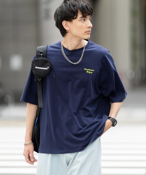Rocky Monroe(ロッキーモンロー)の「オーバーサイズ 別注 カレッジロゴアースプリント半袖Tシャツ アメリカコットン(Tシャツ/カットソー・メンズ・ホワイト/ブラック/パープル/ブルー/グリーン・M/L/XL)」の18枚目の写真