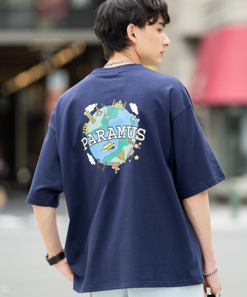 Rocky Monroe(ロッキーモンロー)の「オーバーサイズ 別注 カレッジロゴアースプリント半袖Tシャツ アメリカコットン(Tシャツ/カットソー・メンズ・ホワイト/ブラック/パープル/ブルー/グリーン・M/L/XL)」の19枚目の写真