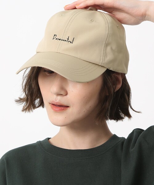 BASECONTROL（ベースコントロール）の「◆ロゴデザイン刺繍 ポリエステルローキャップ（キャップ・レディース・ブラック/ダークグリーン/ベージュ・99）」の3枚目の写真