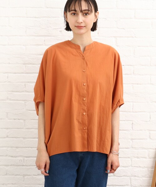 SHOO・LA・RUE（シューラルー）の「◆ドルマンシャツブラウス（シャツ/ブラウス・レディース・グリーン/オレンジ/ブラック/ホワイト系・00）」の5枚目の写真