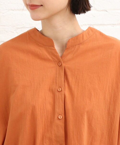 SHOO・LA・RUE（シューラルー）の「◆ドルマンシャツブラウス（シャツ/ブラウス・レディース・グリーン/オレンジ/ブラック/ホワイト系・00）」の8枚目の写真