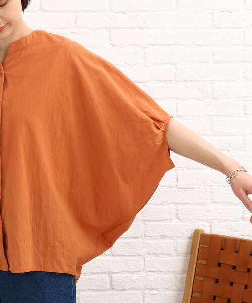 SHOO・LA・RUE（シューラルー）の「◆ドルマンシャツブラウス（シャツ/ブラウス・レディース・グリーン/オレンジ/ブラック/ホワイト系・00）」の9枚目の写真
