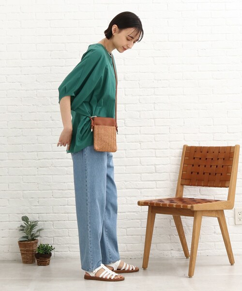 SHOO・LA・RUE（シューラルー）の「◆ドルマンシャツブラウス（シャツ/ブラウス・レディース・グリーン/オレンジ/ブラック/ホワイト系・00）」の16枚目の写真