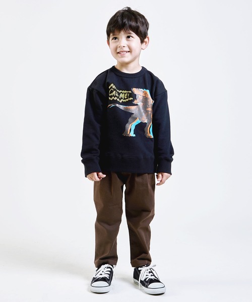 DILASH(ディラッシュ)の「タック入り裏起毛ストレッチパンツ(デニムパンツ・キッズ・ブラウン/グリーン/グレー/パープル・100/130/110/90/120/140/80)」の15枚目の写真