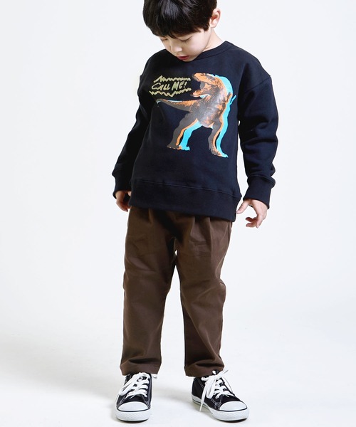 DILASH(ディラッシュ)の「タック入り裏起毛ストレッチパンツ(デニムパンツ・キッズ・ブラウン/グリーン/グレー/パープル・100/130/110/90/120/140/80)」の16枚目の写真