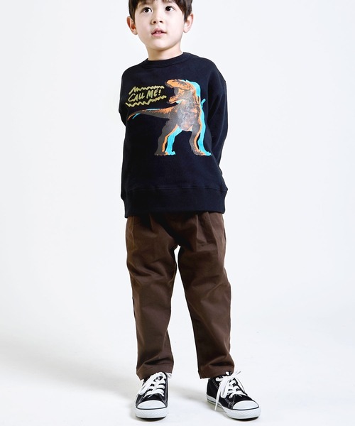 DILASH(ディラッシュ)の「タック入り裏起毛ストレッチパンツ(デニムパンツ・キッズ・ブラウン/グリーン/グレー/パープル・100/130/110/90/120/140/80)」の17枚目の写真