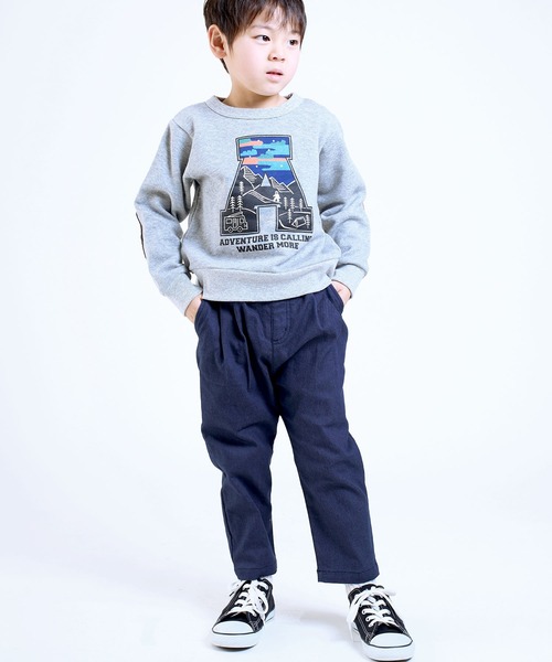 DILASH(ディラッシュ)の「タック入り裏起毛ストレッチパンツ(デニムパンツ・キッズ・ブラウン/グリーン/グレー/パープル・100/130/110/90/120/140/80)」の8枚目の写真