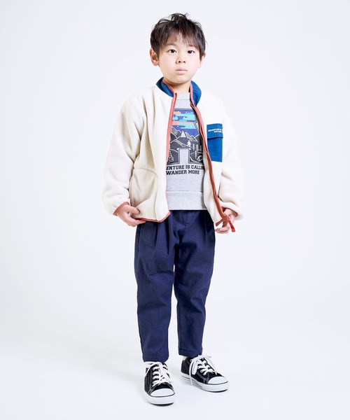 DILASH(ディラッシュ)の「タック入り裏起毛ストレッチパンツ(デニムパンツ・キッズ・ブラウン/グリーン/グレー/パープル・100/130/110/90/120/140/80)」の10枚目の写真