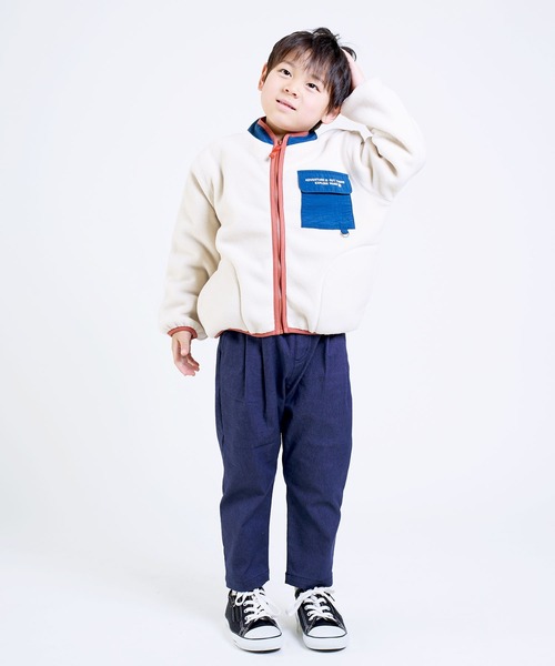 DILASH(ディラッシュ)の「タック入り裏起毛ストレッチパンツ(デニムパンツ・キッズ・ブラウン/グリーン/グレー/パープル・100/130/110/90/120/140/80)」の11枚目の写真