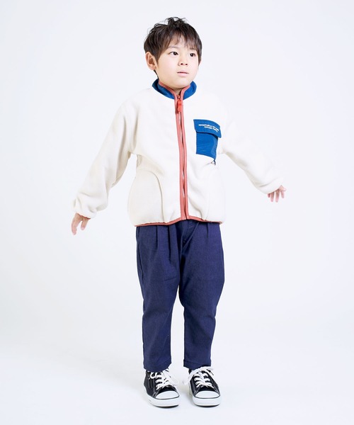 DILASH(ディラッシュ)の「タック入り裏起毛ストレッチパンツ(デニムパンツ・キッズ・ブラウン/グリーン/グレー/パープル・100/130/110/90/120/140/80)」の12枚目の写真