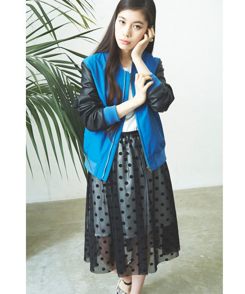 603（ロクマルサン）の「603 チュールドットスカート（スカート・レディース・ブラック/ホワイト/オフホワイト・FREE）」の4枚目の写真