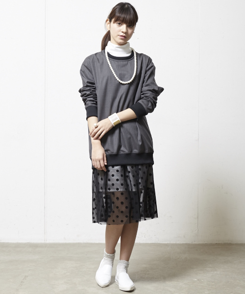 603（ロクマルサン）の「603 チュールドットスカート（スカート・レディース・ブラック/ホワイト/オフホワイト・FREE）」の14枚目の写真