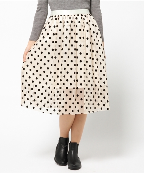 603（ロクマルサン）の「603 チュールドットスカート（スカート・レディース・ブラック/ホワイト/オフホワイト・FREE）」の3枚目の写真