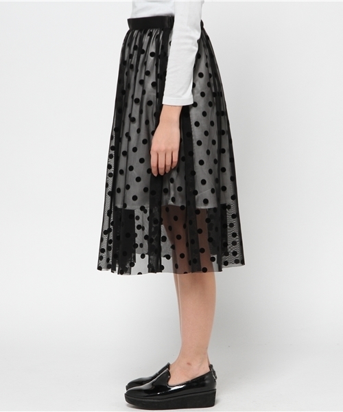 603（ロクマルサン）の「603 チュールドットスカート（スカート・レディース・ブラック/ホワイト/オフホワイト・FREE）」の9枚目の写真