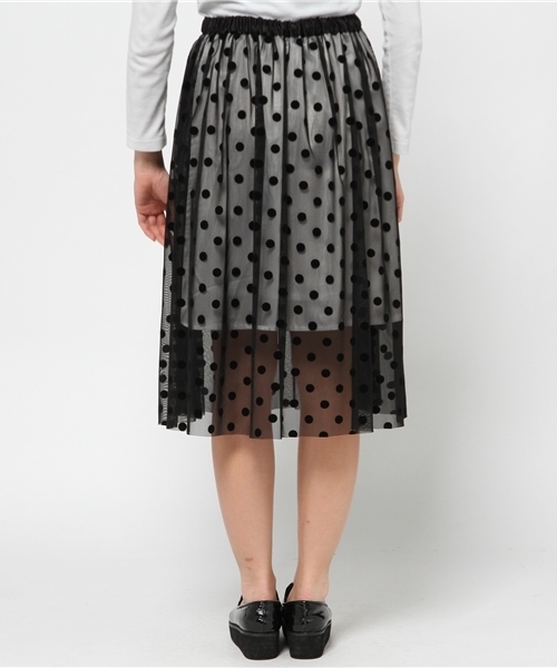 603（ロクマルサン）の「603 チュールドットスカート（スカート・レディース・ブラック/ホワイト/オフホワイト・FREE）」の8枚目の写真