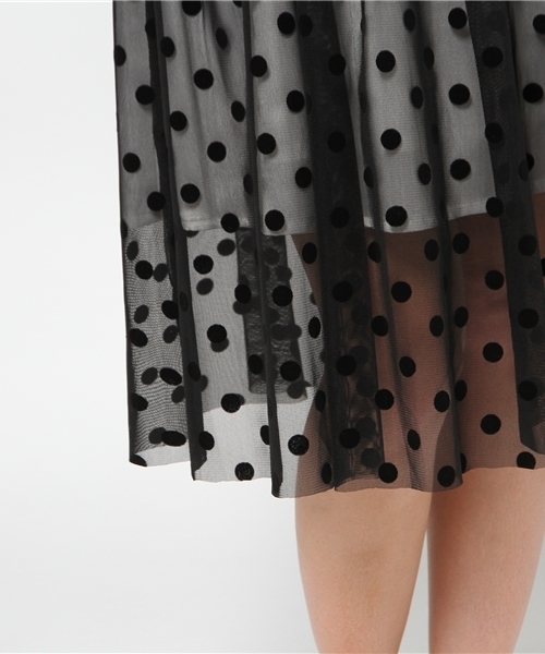 603（ロクマルサン）の「603 チュールドットスカート（スカート・レディース・ブラック/ホワイト/オフホワイト・FREE）」の11枚目の写真
