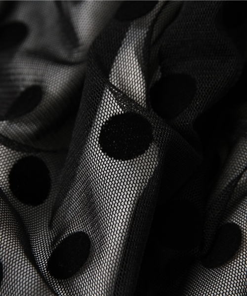 603（ロクマルサン）の「603 チュールドットスカート（スカート・レディース・ブラック/ホワイト/オフホワイト・FREE）」の6枚目の写真