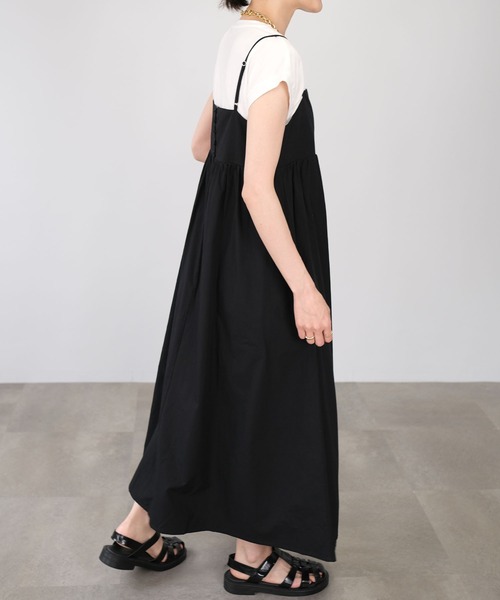 ＡＮＤＪ（アンドジェイ）の「ギャザーキャミワンピース（ワンピース・レディース・ブラック/オフホワイト・M）」の19枚目の写真