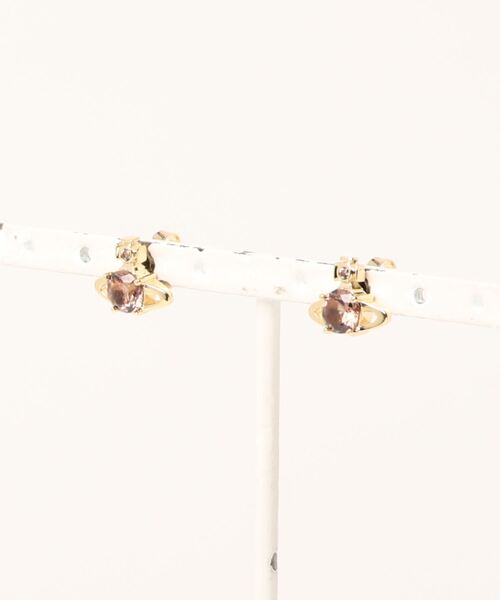 Vivienne Westwood(ヴィヴィアンウエストウッド)の「62010070/REINA EARRINGS-SMV(ピアス(両耳用)・レディース・シルバー/ピンク/ブラウン/パープル・FREE)」の2枚目の写真