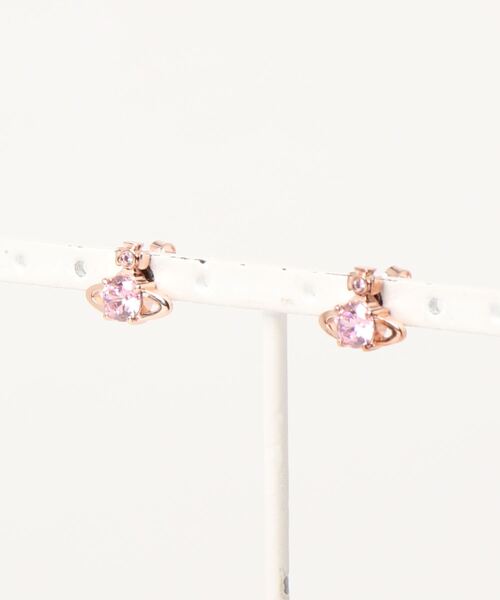 Vivienne Westwood(ヴィヴィアンウエストウッド)の「62010070/REINA EARRINGS-SMV(ピアス(両耳用)・レディース・シルバー/ピンク/ブラウン/パープル・FREE)」の4枚目の写真