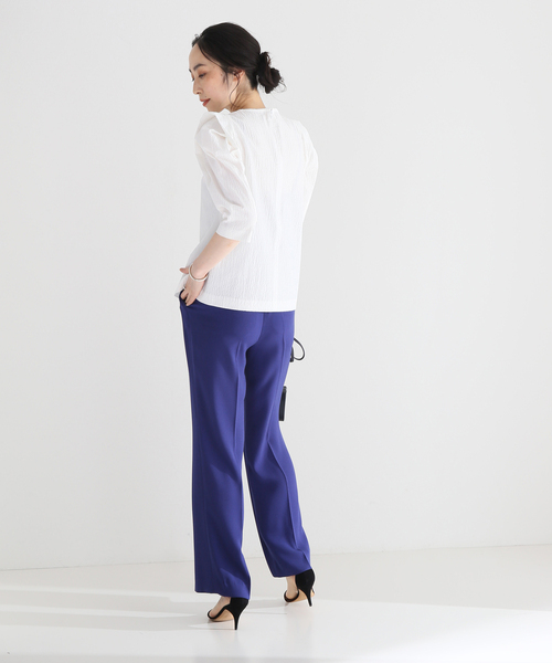 VERMEIL par iena(ヴェルメイユパーイエナ)の「リップルパワーショルダーブラウス(シャツ/ブラウス・レディース・ホワイト/ブラック・38/36)」の18枚目の写真