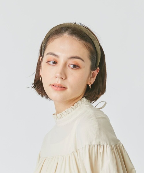 Chapeau d' O（シャポードオー）の「Chapeau d' O  Thin Velour Headband（カチューシャ・レディース・グリーン/ブラック/ブルー/ピンク・FREE）」の11枚目の写真