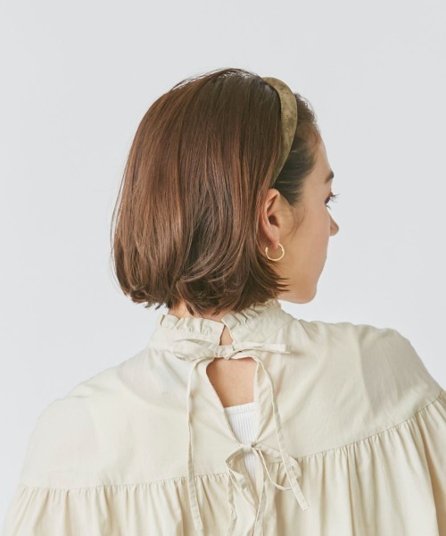 Chapeau d' O（シャポードオー）の「Chapeau d' O  Thin Velour Headband（カチューシャ・レディース・グリーン/ブラック/ブルー/ピンク・FREE）」の13枚目の写真