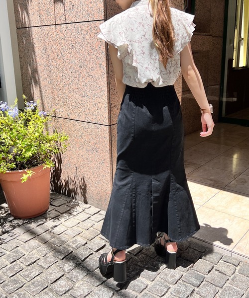 ブラウス シャツ ラッフル花柄ブラウス レディース archives ブラウス シャツ 花柄アソートラッフルフリルミドル