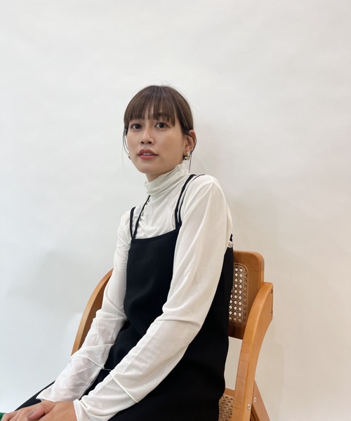 y/m by なとりか（イムバイナトリカ）の「なとりか×y/m キャミワンピース（ワンピース・レディース・ブラック/キャメル・FREE）」の11枚目の写真