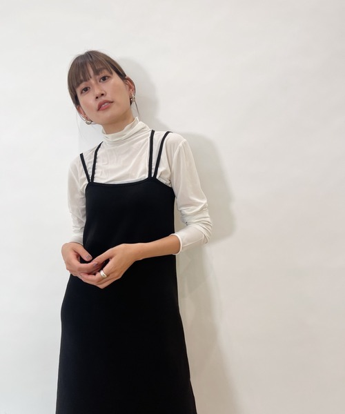 y/m by なとりか（イムバイナトリカ）の「なとりか×y/m キャミワンピース（ワンピース・レディース・ブラック/キャメル・FREE）」の5枚目の写真