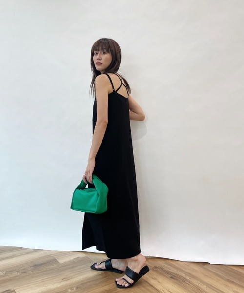 y/m by なとりか（イムバイナトリカ）の「なとりか×y/m キャミワンピース（ワンピース・レディース・ブラック/キャメル・FREE）」の4枚目の写真