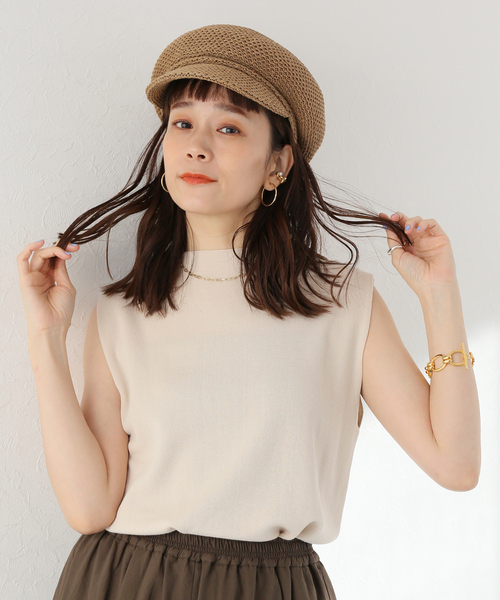 B.C STOCK（ベーセーストック）の「ペーパーキャスケット（キャスケット・レディース・ブラック/アイボリー/キャメル・FREE）」の3枚目の写真