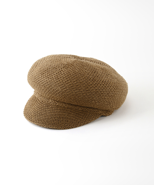 B.C STOCK（ベーセーストック）の「ペーパーキャスケット（キャスケット・レディース・ブラック/アイボリー/キャメル・FREE）」の22枚目の写真