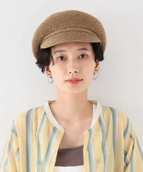 B.C STOCK（ベーセーストック）の「ペーパーキャスケット（キャスケット・レディース・ブラック/アイボリー/キャメル・FREE）」の10枚目の写真