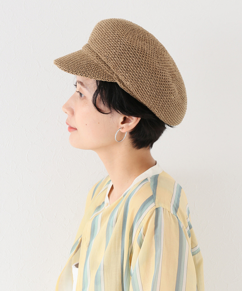 B.C STOCK（ベーセーストック）の「ペーパーキャスケット（キャスケット・レディース・ブラック/アイボリー/キャメル・FREE）」の20枚目の写真