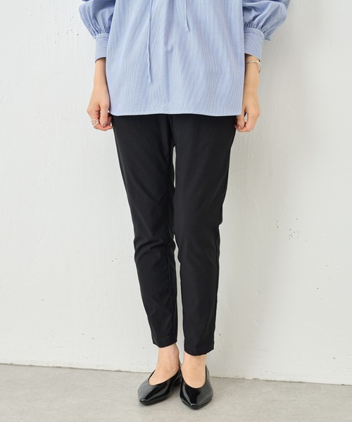 BEARDSLEY（ビアズリー）の「ハイテンションスリムタックパンツ：低身長・ウエスト背中側ゴム・高身長にも３サイズ展開（その他パンツ・レディース・ホワイト/ブラック/キャメル/カーキ・1/2/0）」の7枚目の写真