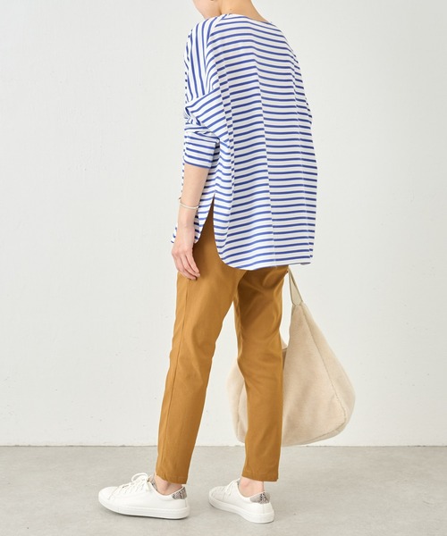 BEARDSLEY（ビアズリー）の「ハイテンションスリムタックパンツ：低身長・ウエスト背中側ゴム・高身長にも３サイズ展開（その他パンツ・レディース・ホワイト/ブラック/キャメル/カーキ・1/2/0）」の12枚目の写真