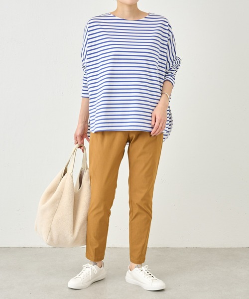 BEARDSLEY（ビアズリー）の「ハイテンションスリムタックパンツ：低身長・ウエスト背中側ゴム・高身長にも３サイズ展開（その他パンツ・レディース・ホワイト/ブラック/キャメル/カーキ・1/2/0）」の10枚目の写真