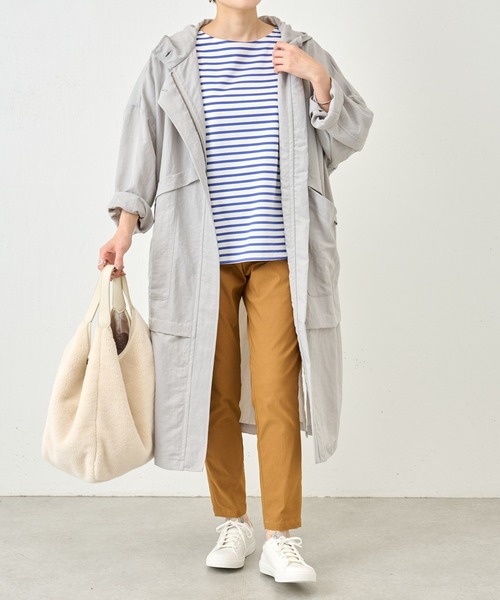 BEARDSLEY（ビアズリー）の「ハイテンションスリムタックパンツ：低身長・ウエスト背中側ゴム・高身長にも３サイズ展開（その他パンツ・レディース・ホワイト/ブラック/キャメル/カーキ・1/2/0）」の13枚目の写真