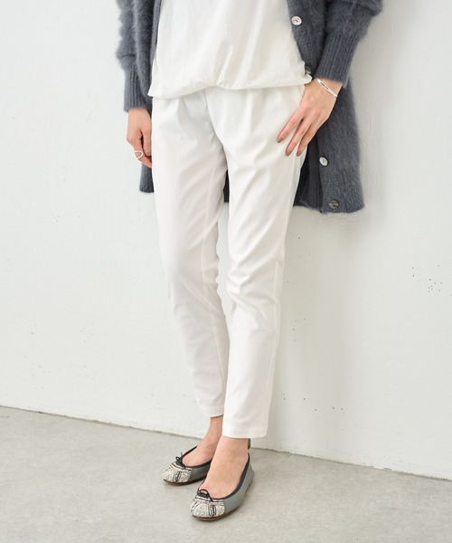 BEARDSLEY（ビアズリー）の「ハイテンションスリムタックパンツ：低身長・ウエスト背中側ゴム・高身長にも３サイズ展開（その他パンツ・レディース・ホワイト/ブラック/キャメル/カーキ・1/2/0）」の14枚目の写真