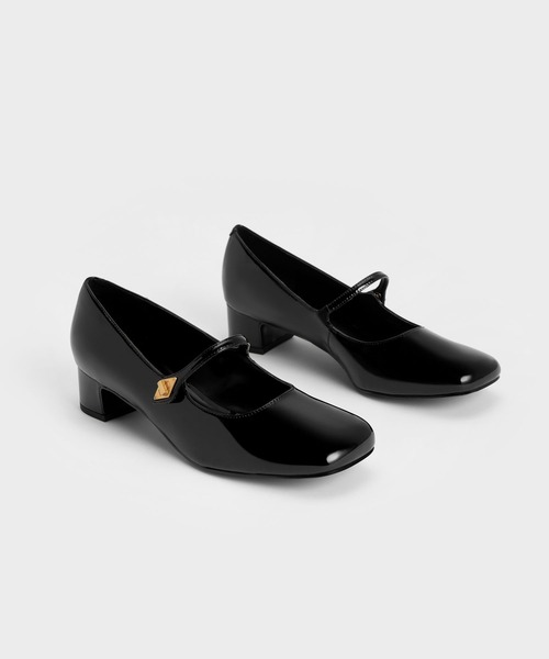 メタリックアクセント メリージェーンパンプス CHARLES&KEITH CHARLES & KEITH（チャールズ & キース）の「メタリック