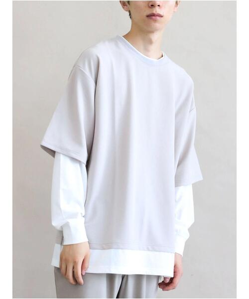 CRAFT STANDARD BOUTIQUE（クラフトスタンダードブティック）の「JQカットレイヤーL/S TEE　＊（Tシャツ/カットソー・メンズ・チャコールグレー/グレー/カーキ/モカ・LL/M/L）」の5枚目の写真