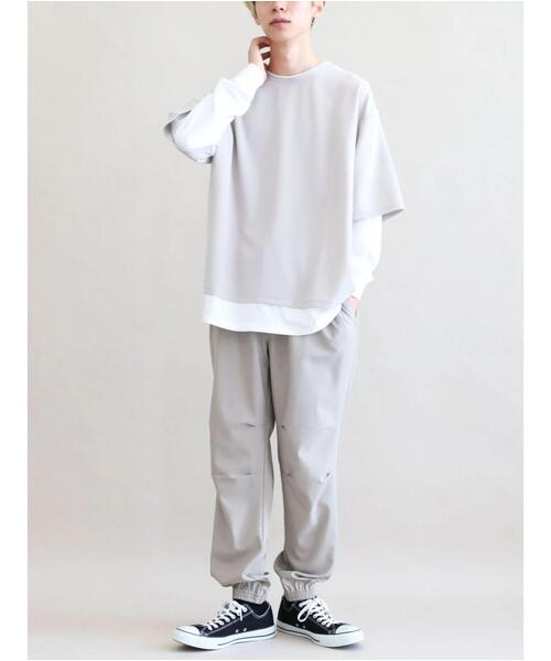 CRAFT STANDARD BOUTIQUE（クラフトスタンダードブティック）の「JQカットレイヤーL/S TEE　＊（Tシャツ/カットソー・メンズ・チャコールグレー/グレー/カーキ/モカ・LL/M/L）」の13枚目の写真