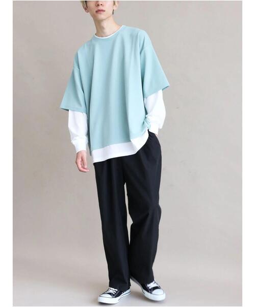 CRAFT STANDARD BOUTIQUE（クラフトスタンダードブティック）の「JQカットレイヤーL/S TEE　＊（Tシャツ/カットソー・メンズ・チャコールグレー/グレー/カーキ/モカ・LL/M/L）」の17枚目の写真