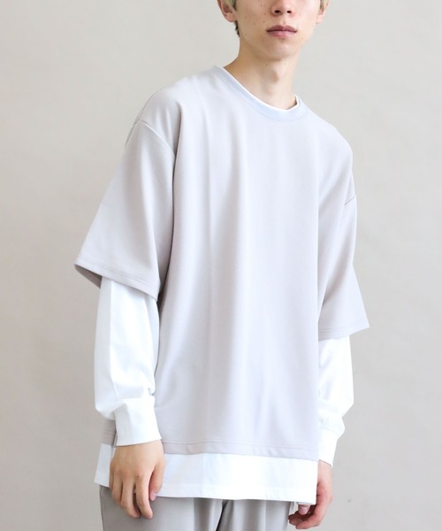 CRAFT STANDARD BOUTIQUE（クラフトスタンダードブティック）の「JQカットレイヤーL/S TEE　＊（Tシャツ/カットソー・メンズ・チャコールグレー/グレー/カーキ/モカ・LL/M/L）」の3枚目の写真