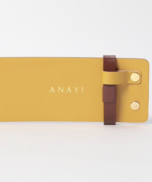 ANAYI（アナイ）の「ワイドクロスベルト（ベルト・レディース・ブラウン/ブラック・FREE）」の4枚目の写真