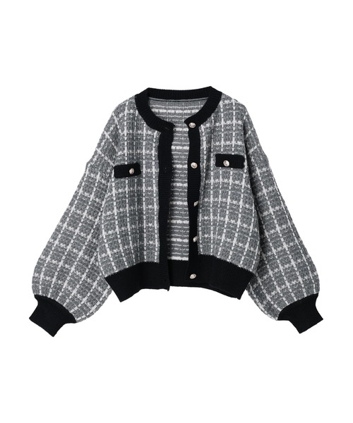 DURAS（デュラス）の「２ＷＡＹツイードニットカーディガン（カーディガン/ボレロ・レディース・ブラック/パープル/オレンジ・FREE）」の5枚目の写真